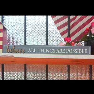 ALL THINGS ARE POSSIBLE Plaque Accent Decor
